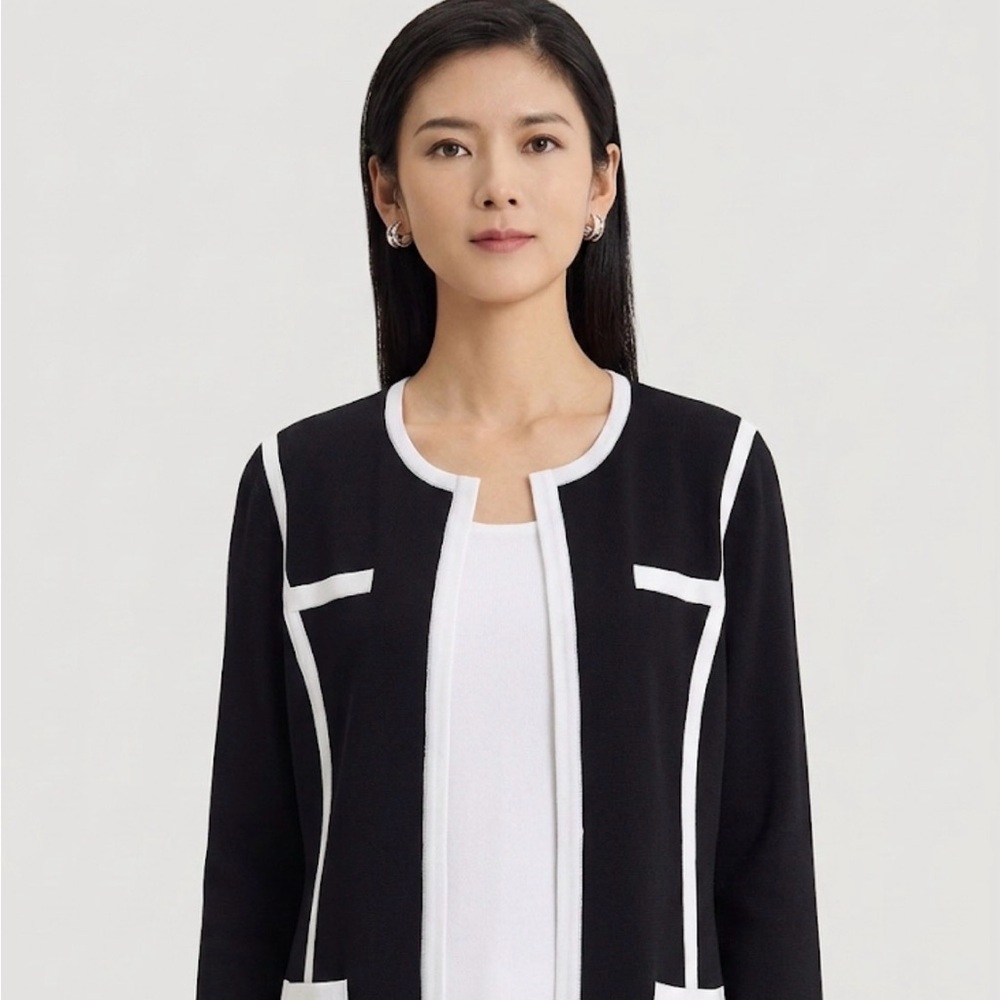 Mistook stylish black and white jacket XL